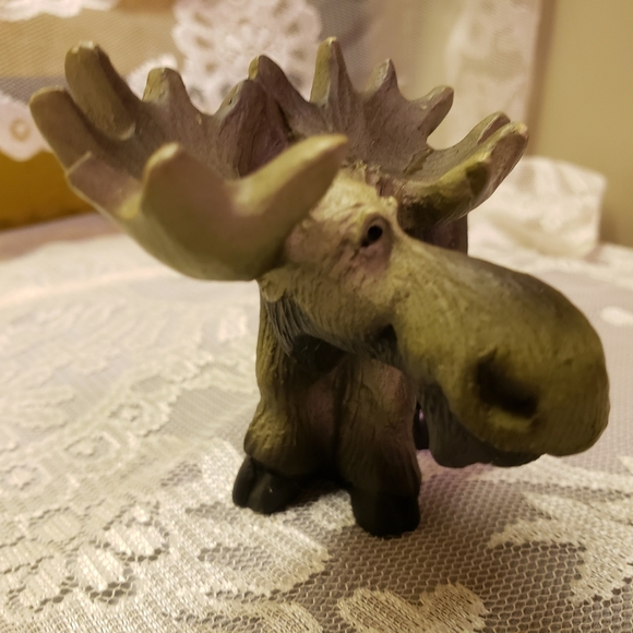 Vtg 98 Moose Standing Up Figurine By Singing Tree - Picture 3 of 7